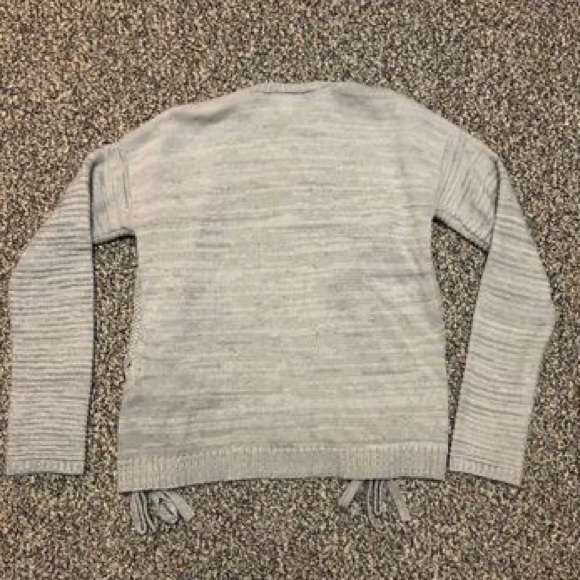 New Girls Size L 10/12 Gray Sweater - Picture 3 of 3